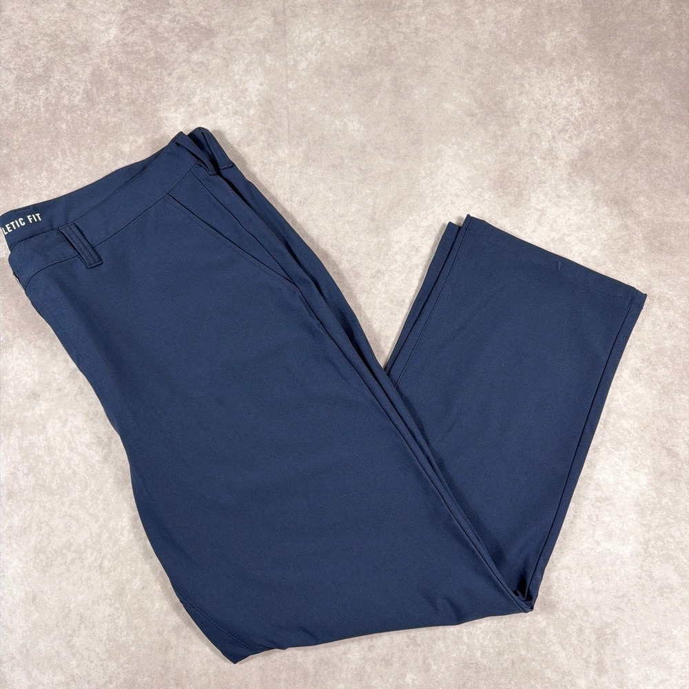 Society of One Athletic Fit Performance Pants 44x30 Navy Blue DXL Polyester